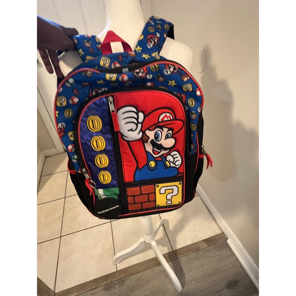 Bioworld Super Mario 16” Kids Backpack Multicolor Unisex - Picture 9 of 9